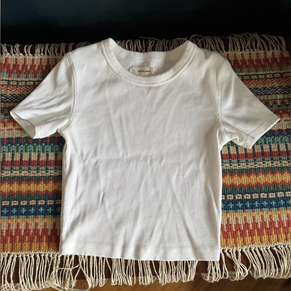 Everlane 90s Rib Tee - White - XS - Perfect Condition - Picture 2 of 2